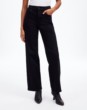 Madewell The Perfect Vintage Wide-Leg Jean in Black Rinse Wash 75% Cotton 22% Recycled Polyester 3% Elastane