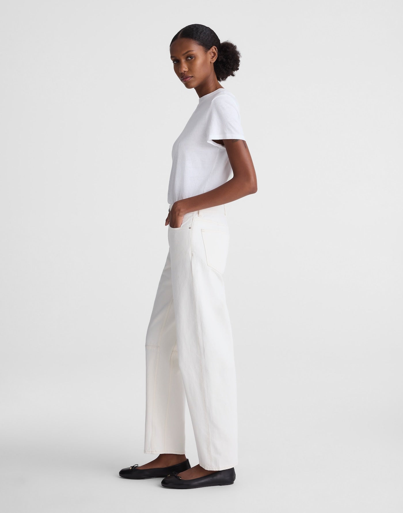 Madewell Circular Darted Barrel-Leg Jean in Vintage Canvas 100% Cotton