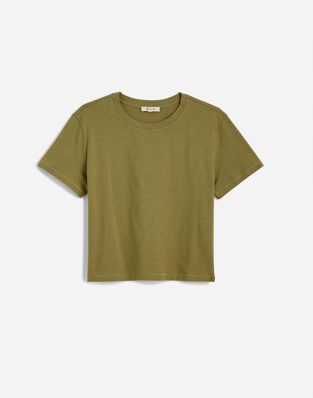 Madewell The Easy Crop Crewneck Tee Soft Slub 100% Cotton