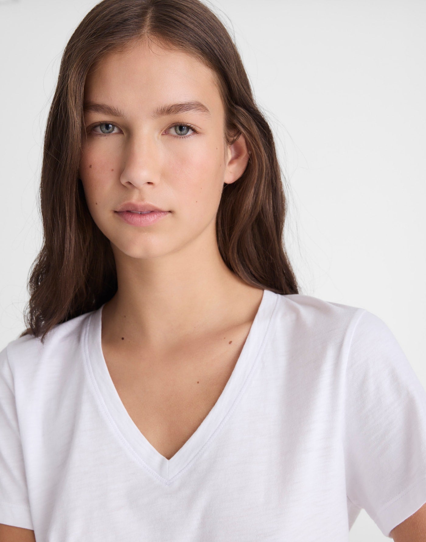 Madewell Easy V-Neck Tee Soft Slub 100% Cotton