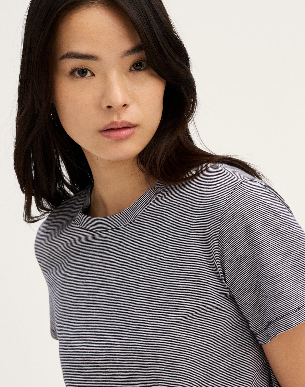 Madewell The Easy Crop Crewneck Tee in Soft Slub 100% Cotton