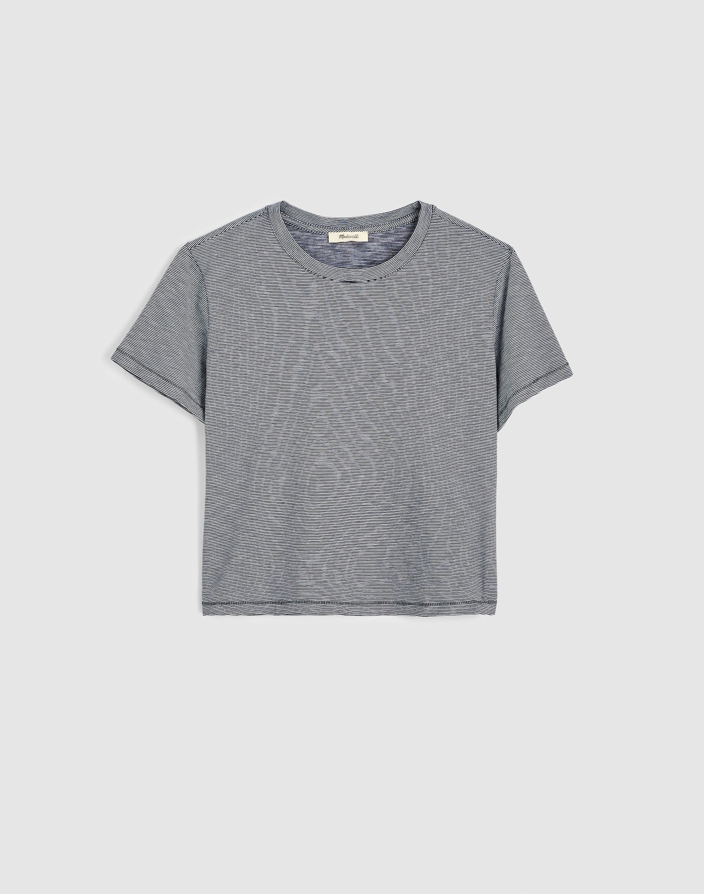 Madewell The Easy Crop Crewneck Tee in Soft Slub 100% Cotton