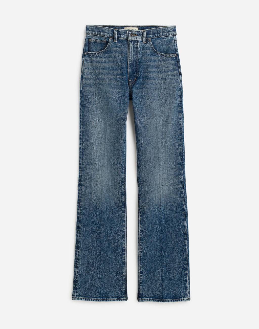 Madewell The Curvy Relaxed Bootcut Jean in Concho Wash 99% Cotton 1% Elastane