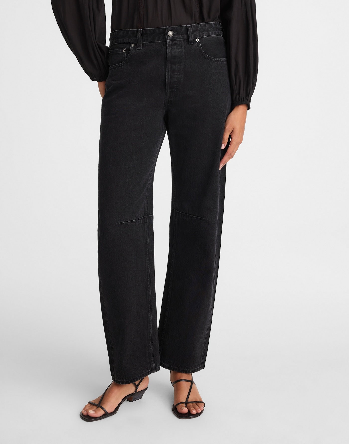 Madewell The Darted Barrel-Leg Jean in Vintage Canvas 100% Cotton