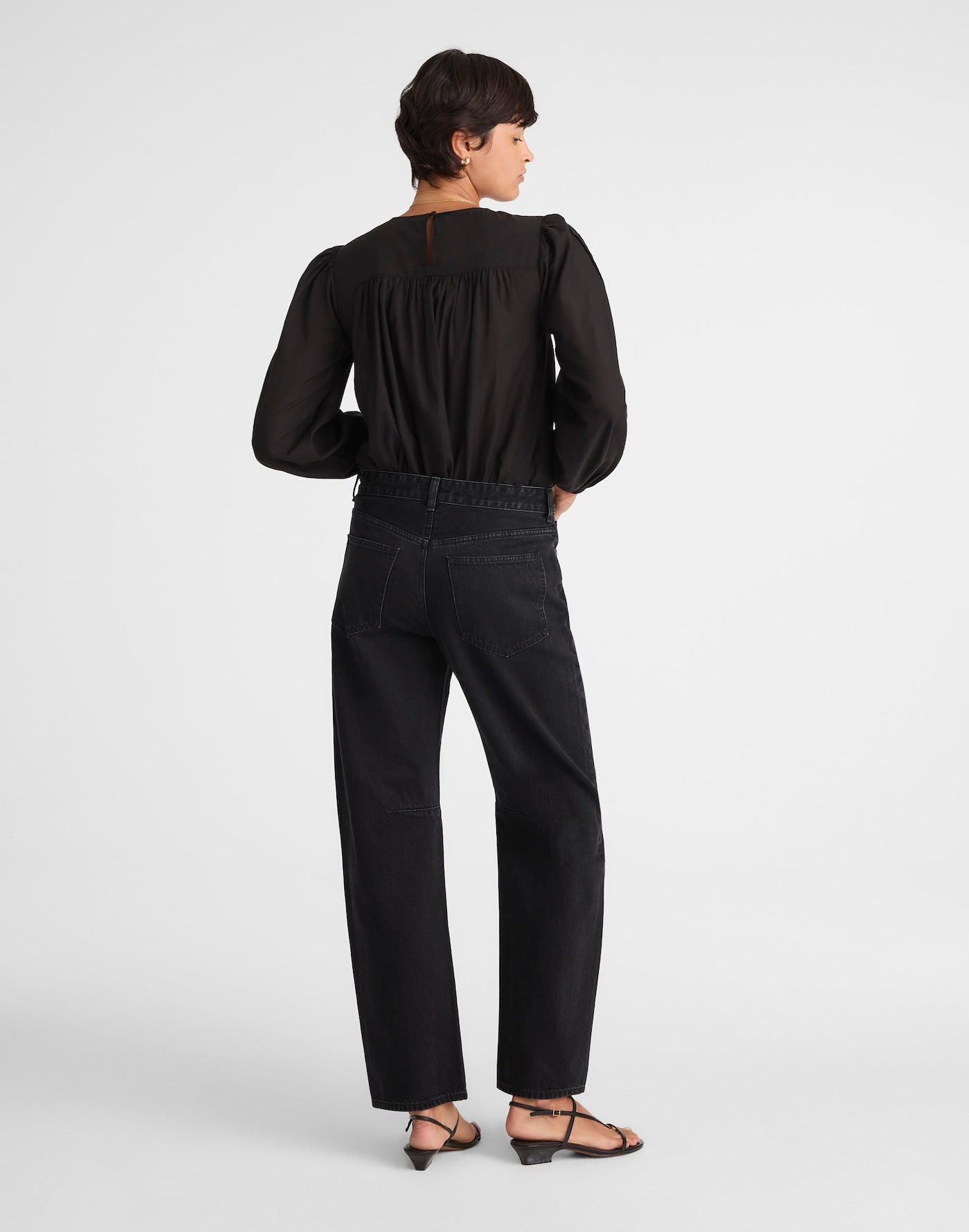Madewell The Darted Barrel-Leg Jean in Vintage Canvas 100% Cotton