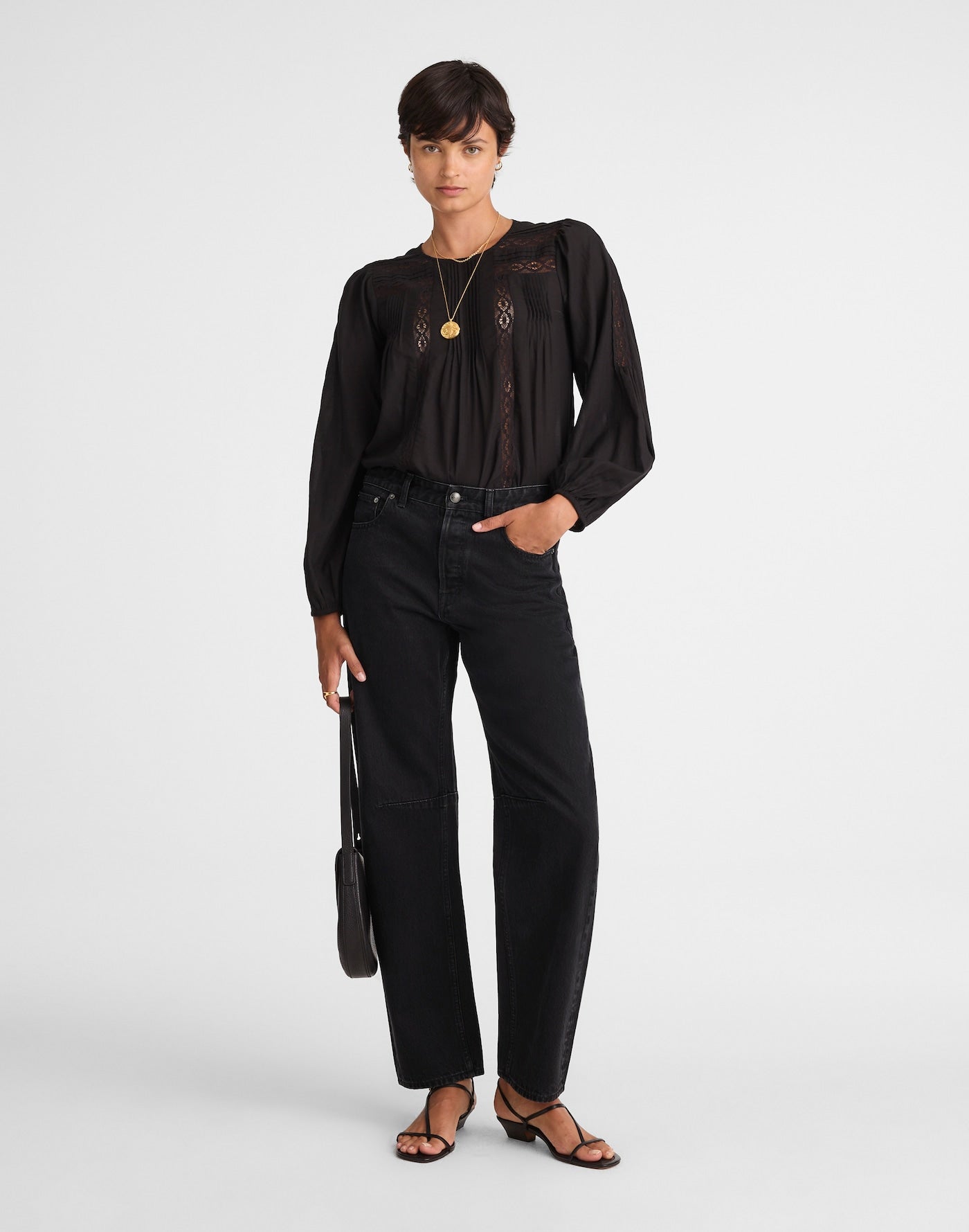 Madewell The Darted Barrel-Leg Jean in Vintage Canvas 100% Cotton