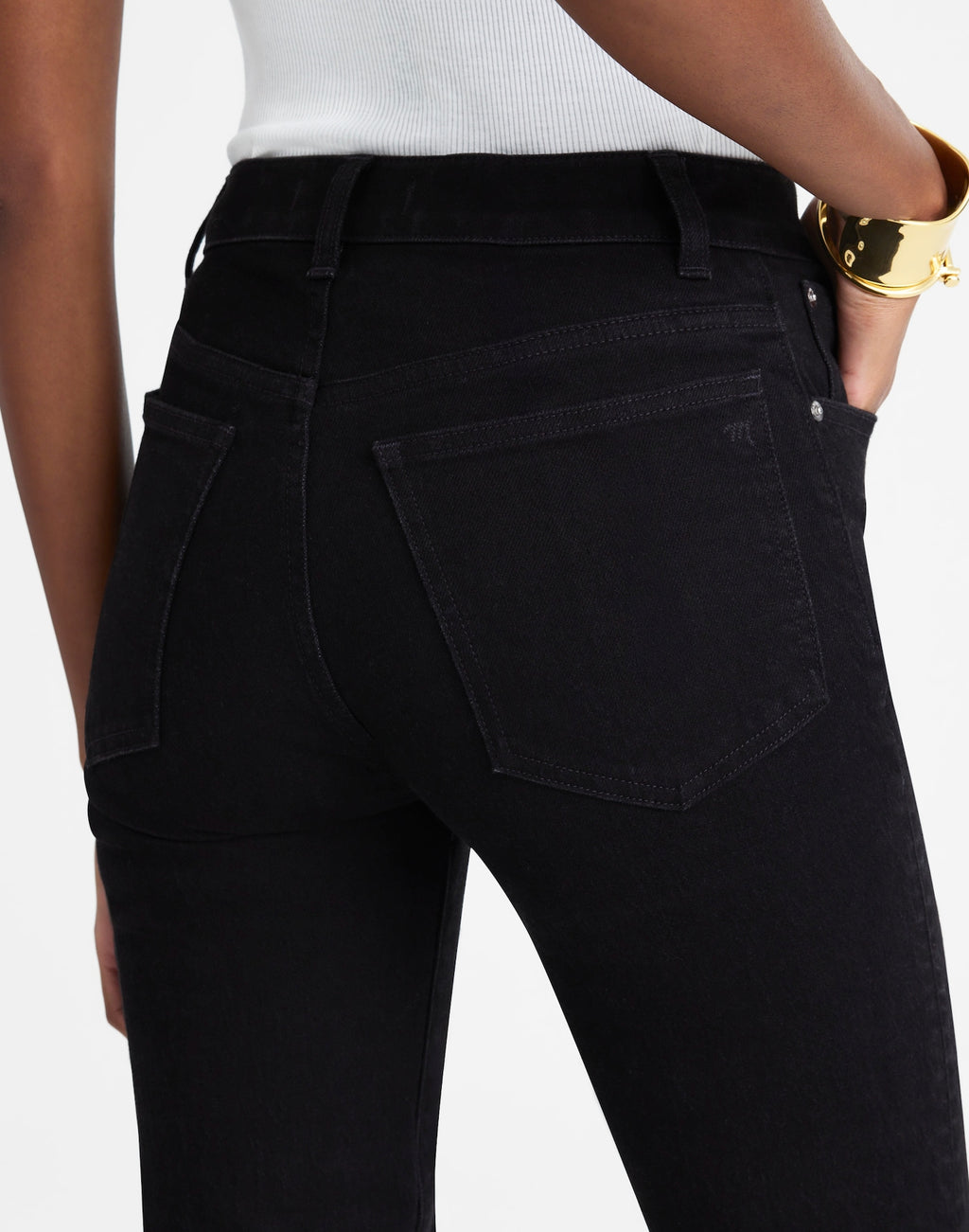 Madewell The Longline Straight Jean in Rigid Denim 99% Cotton 1% Elastane