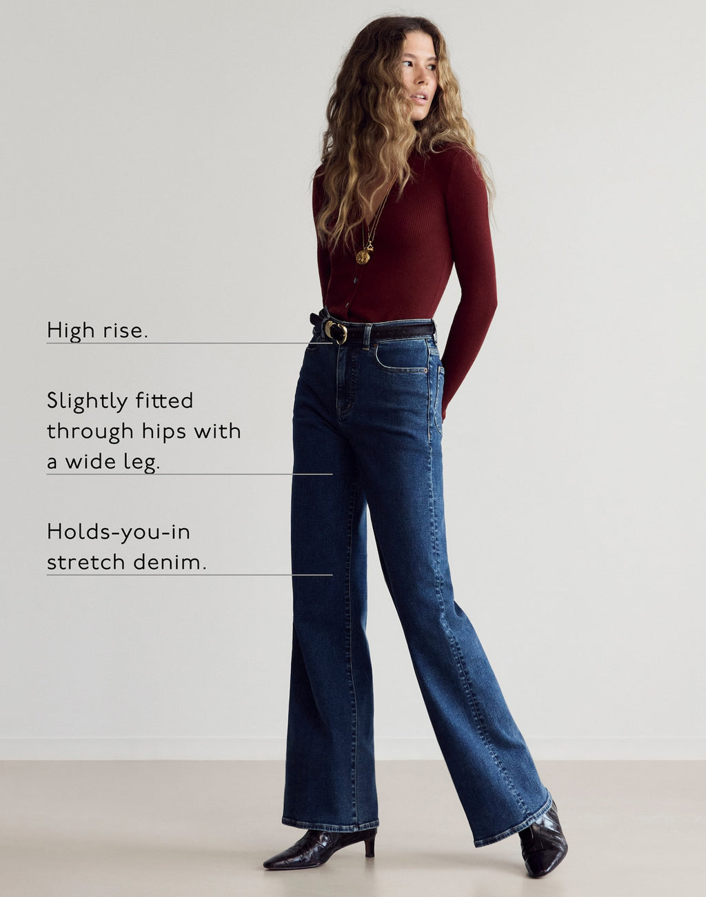 Madewell The Wide-Leg Jean in Super Stretch Denim 95% Cotton 3% Polyester 2% Elastane