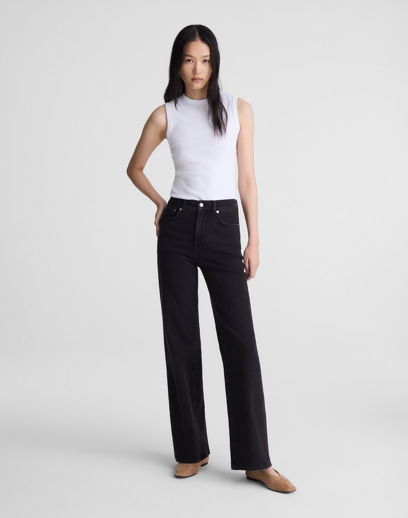 Madewell The Wide-Leg Jean in Super Stretch Denim 95% Cotton 3% Polyester 2% Elastane
