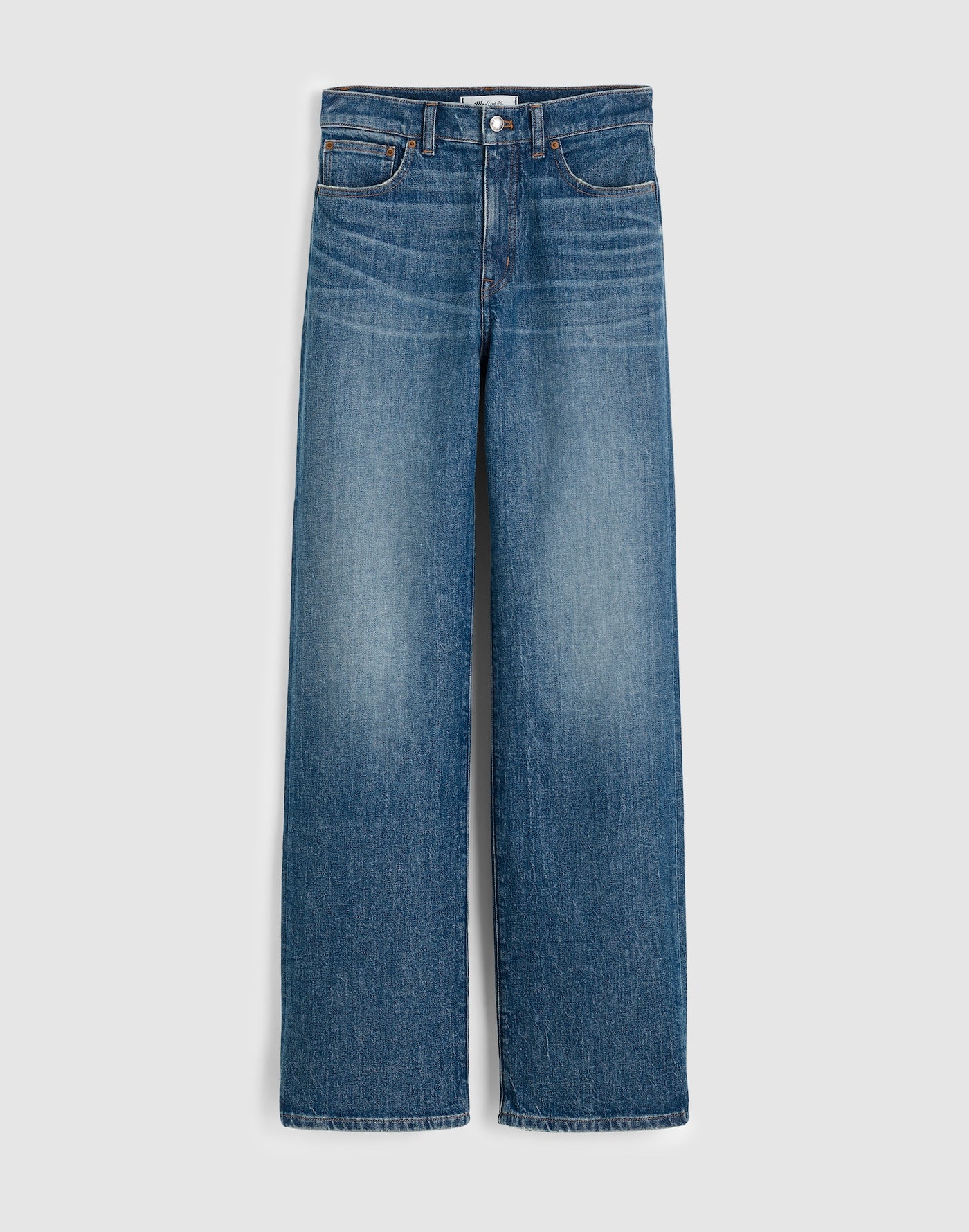 Madewell The Perfect Vintage Wide-Leg Jean in Black Rinse Wash 99% Cotton 1% Elastane