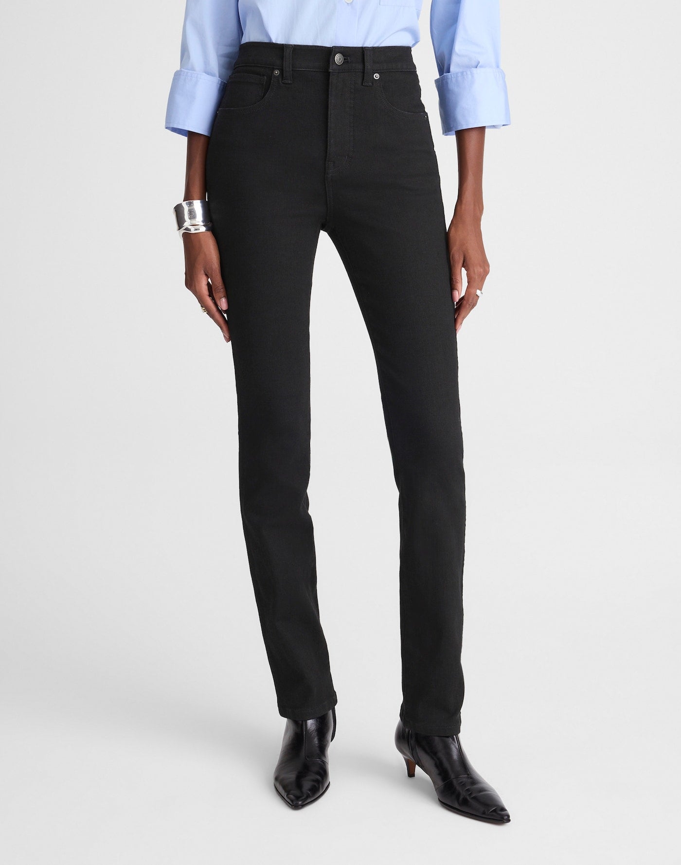 Madewell The Pencil Jean in Super Stretch Denim 81% Cotton 16% Recycled Polyester 3% Elastane