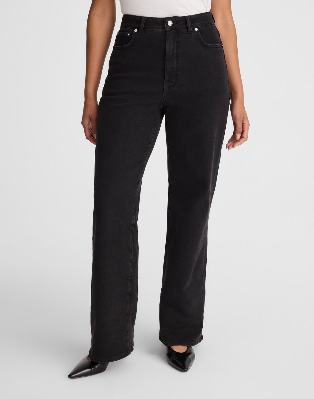 Madewell The Curvy Wide-Leg Jean in Rigid Denim 95% Cotton 3% Polyester 2% Elastane