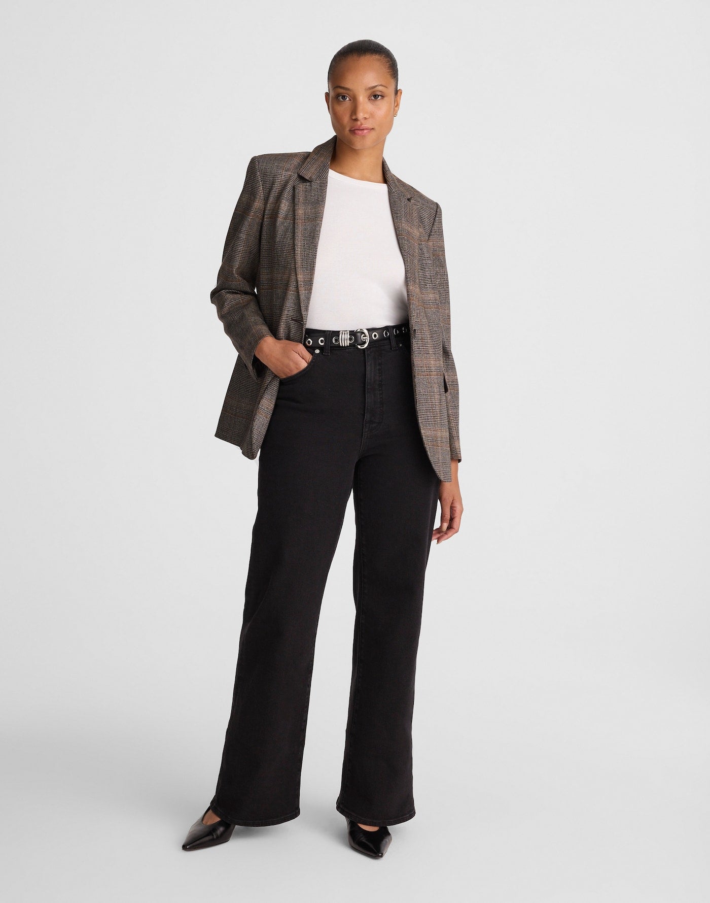 Madewell The Curvy Wide-Leg Jean in Rigid Denim 95% Cotton 3% Polyester 2% Elastane