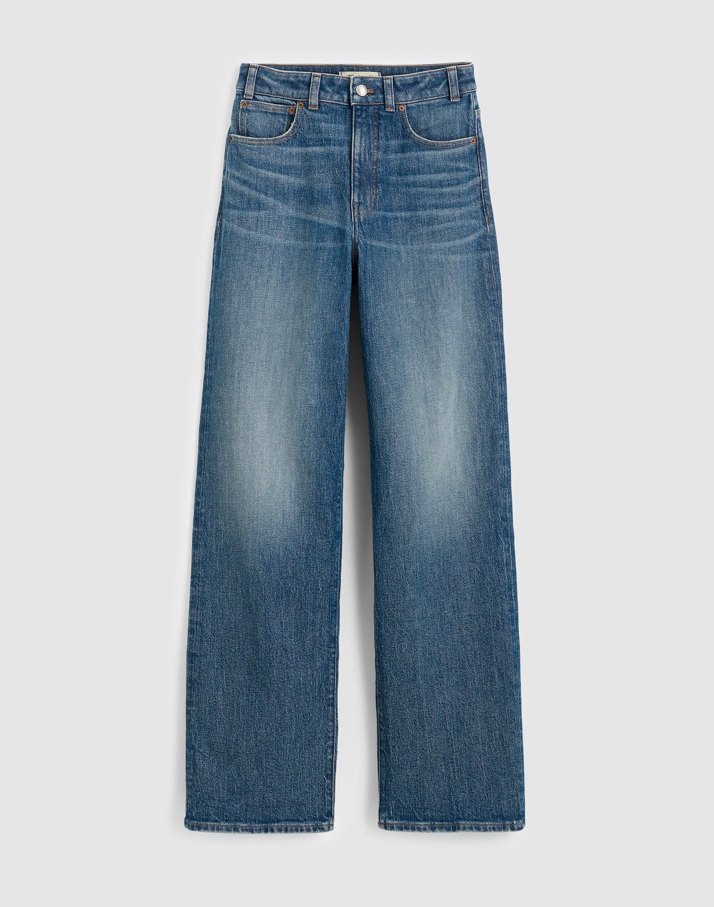 Madewell The Curvy Perfect Vintage Wide-Leg Jean in Harvey Wash 99% Cotton 1% Elastane