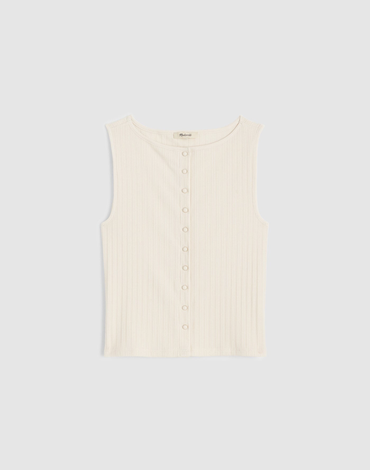 Madewell Ribbed Crewneck Shell Top 91% Cotton