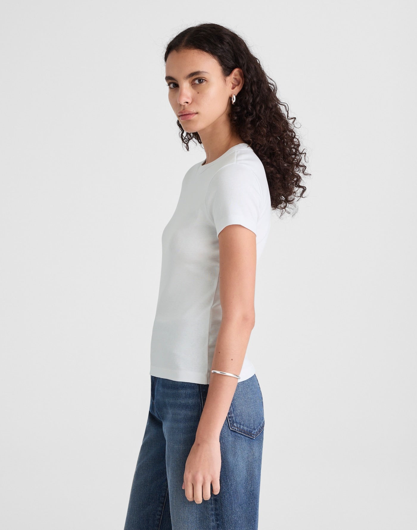 Madewell The 90s Crewneck Tee Compact Cotton 100% Cotton