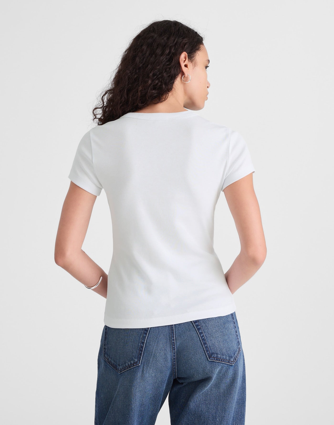 Madewell The 90s Crewneck Tee Compact Cotton 100% Cotton