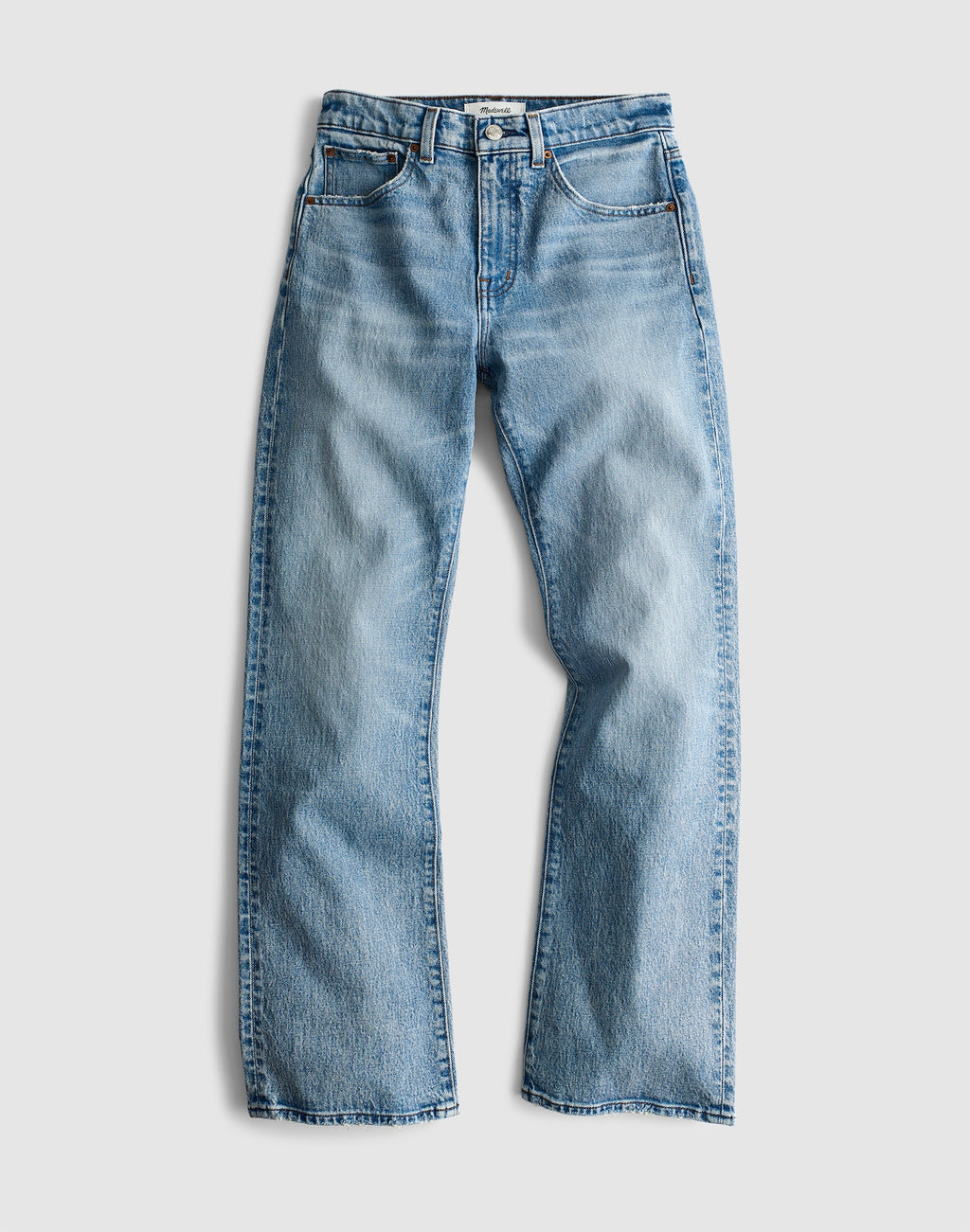 Madewell The Longline Straight Jean in Rigid Denim 99% Cotton 1% Elastane