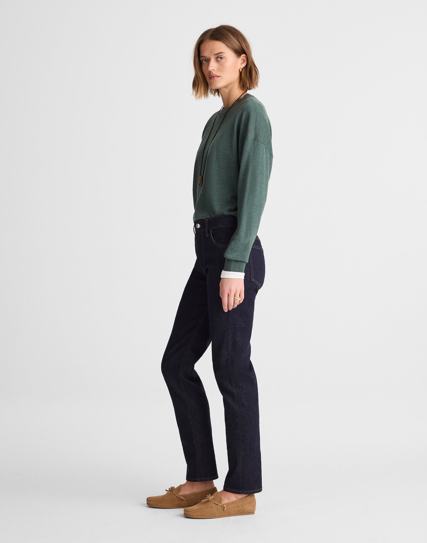 Madewell The Jules Slim-Straight Jean in Rinse Wash 98% Cotton 2% Elastane