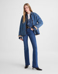 Madewell The Stretch Flare Jean in Carville Wash 91% Cotton 6% Recycled Polyester 3% Elastane