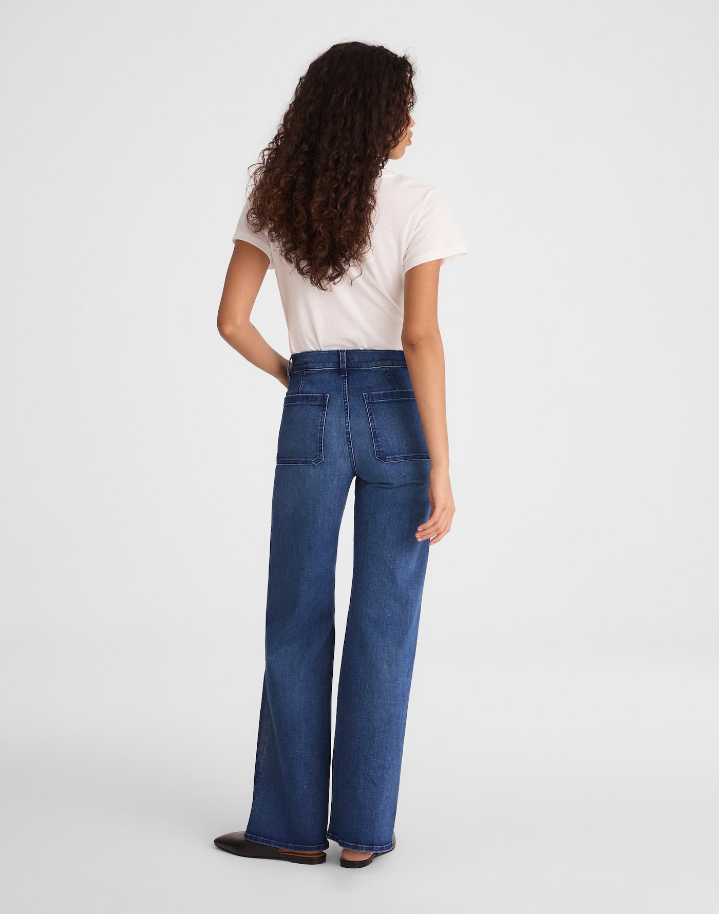 Madewell The Emmy Wide-Leg Jean in Super Stretch Denim 91% Cotton 6% Recycled Polyester 3% Elastane