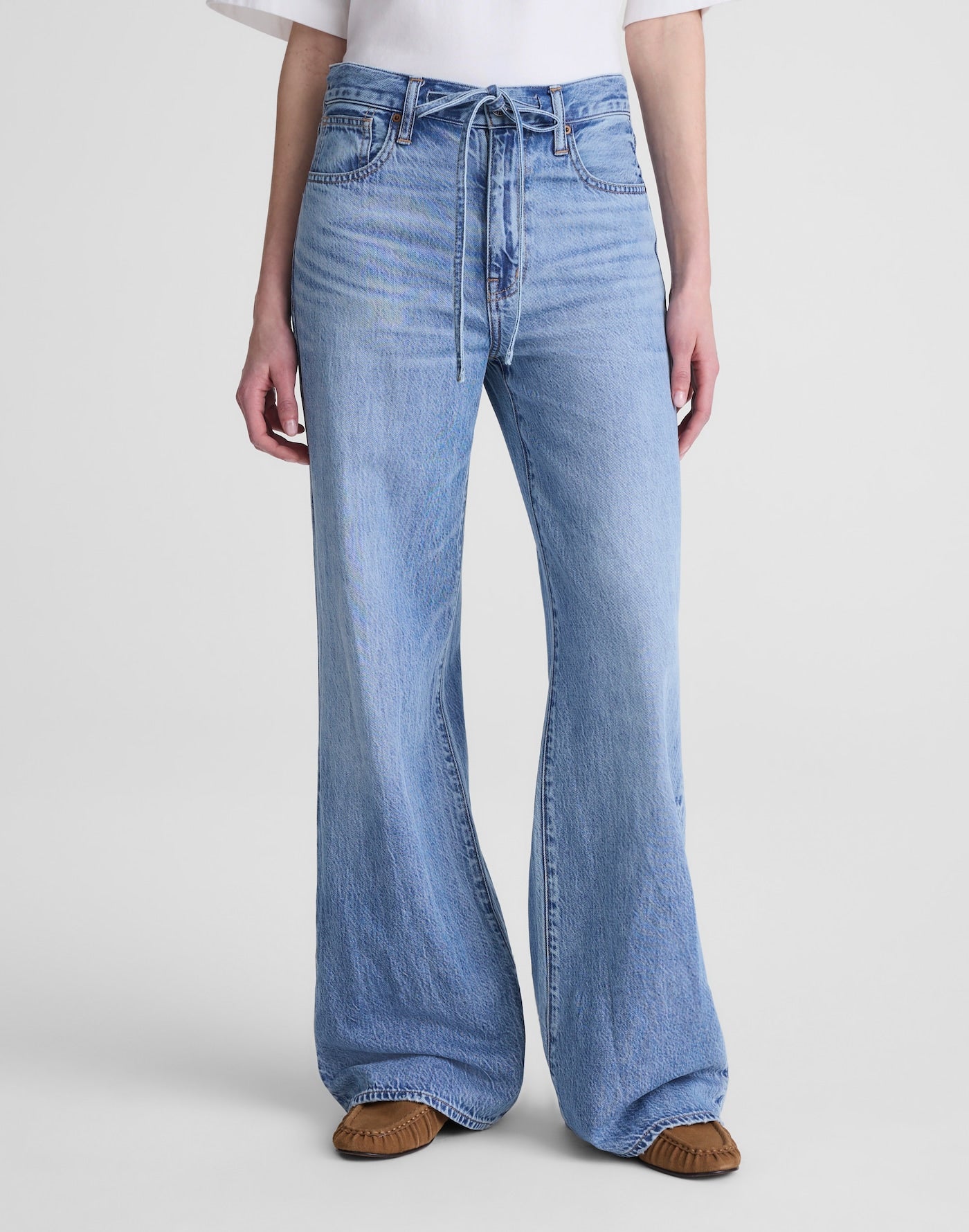 Madewell The Curvy Ultimate Wide-Leg Jean in Airy Denim 61% Cotton 39% TENCEL Lyocell
