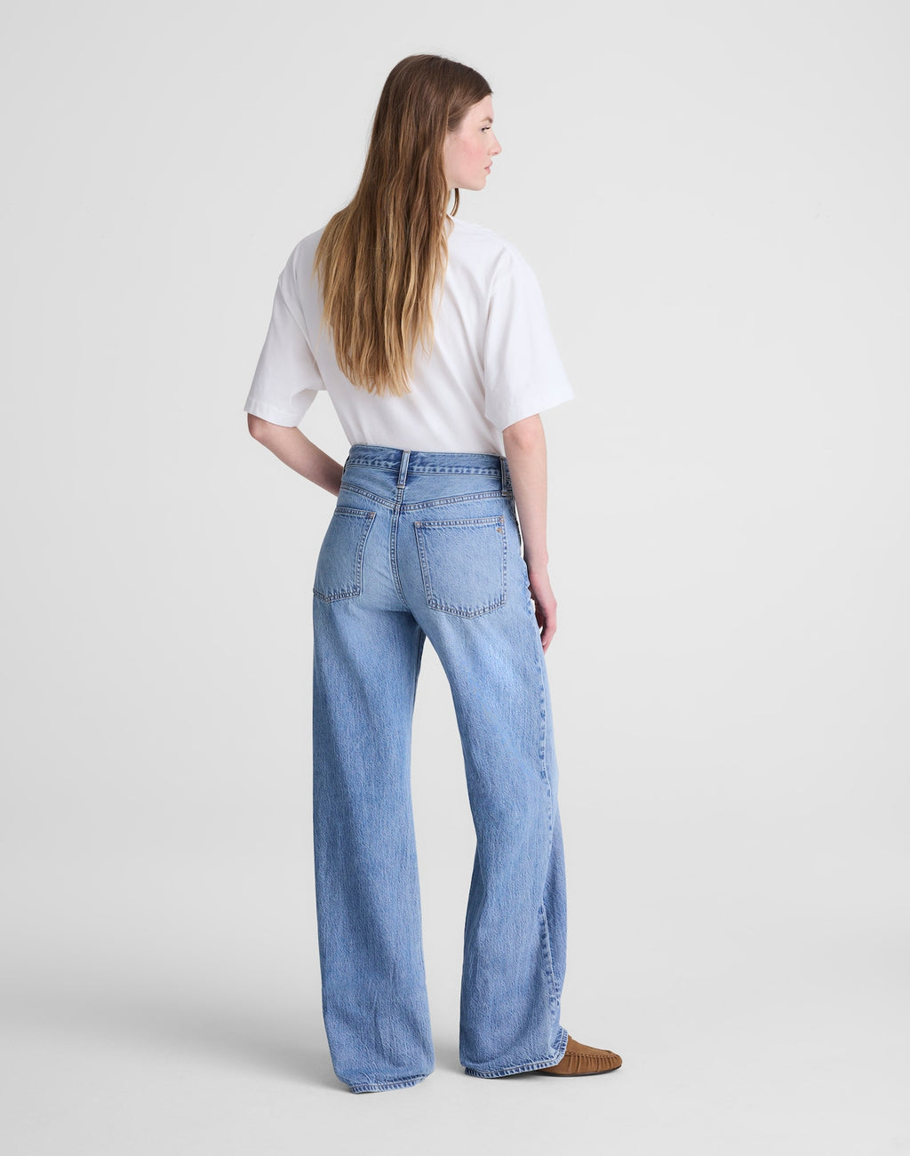 Madewell The Curvy Ultimate Wide-Leg Jean in Airy Denim 61% Cotton 39% TENCEL Lyocell