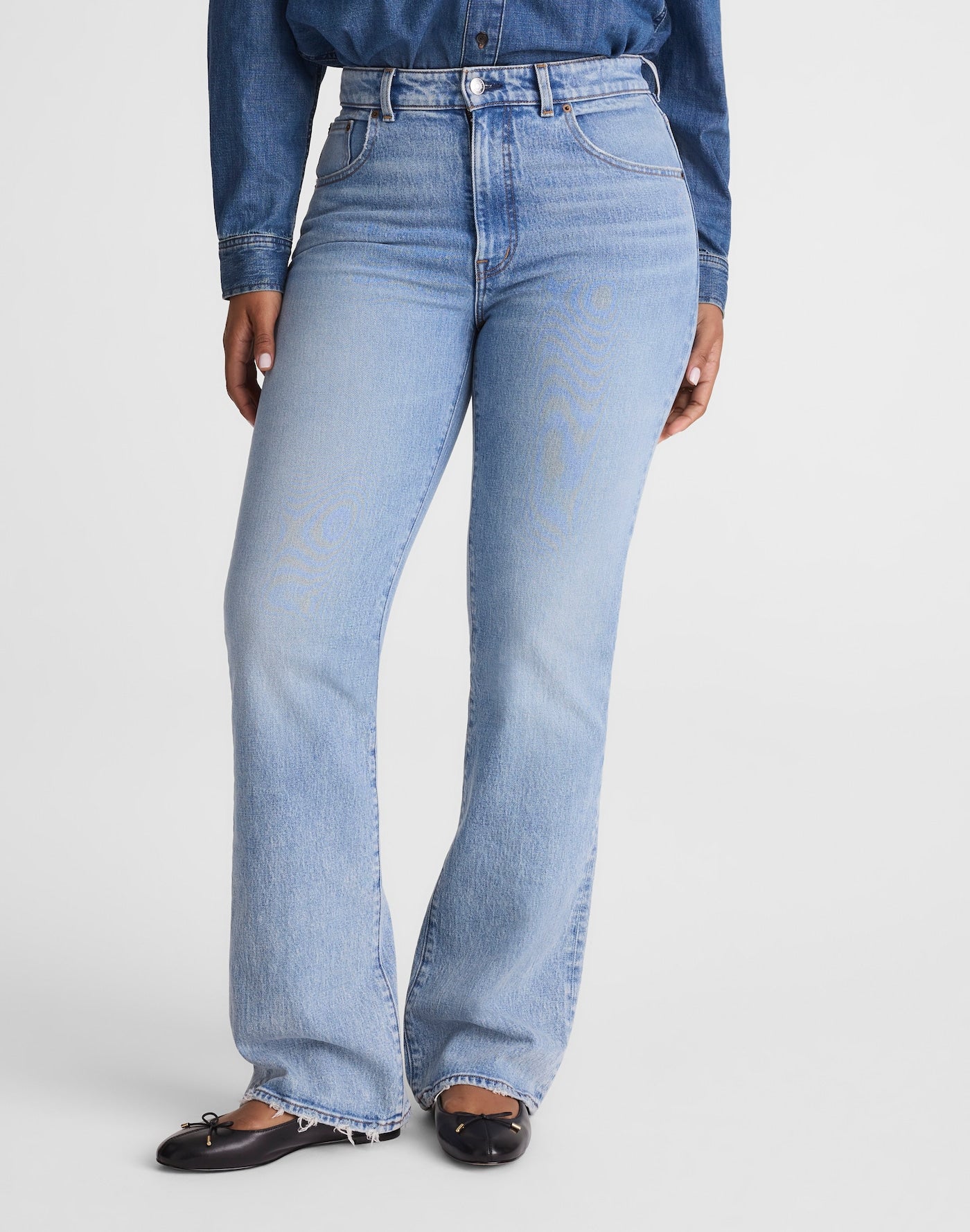Madewell The Curvy Relaxed Bootcut Jean in Rigid Denim 100% Cotton