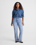 Madewell The Curvy Relaxed Bootcut Jean in Rigid Denim 100% Cotton