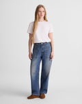 Madewell Circular Darted Barrel-Leg Jean in Irmo Wash 100% Regenagri Cotton