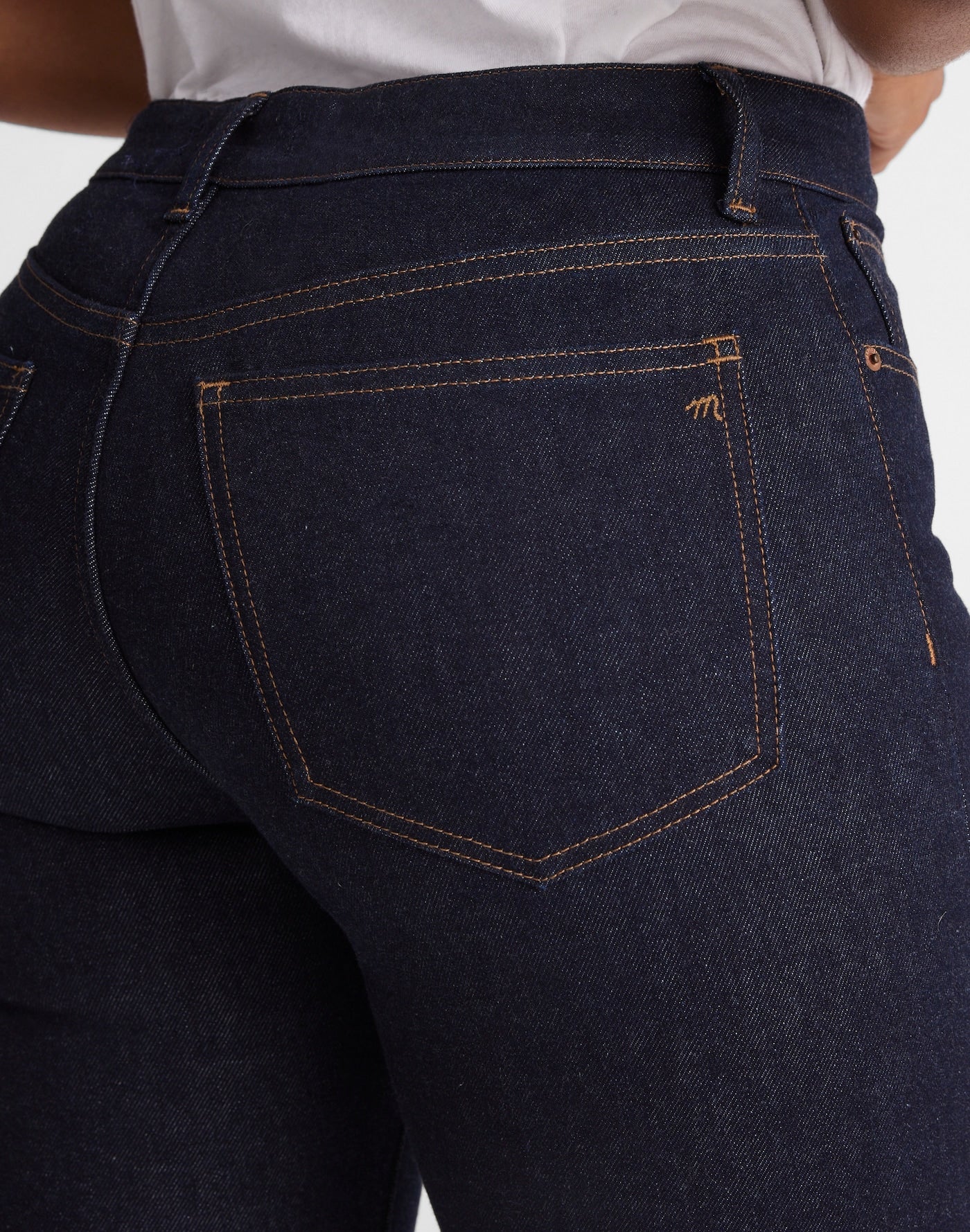 Madewell The Curvy Jules Slim-Straight Jean in Rinse Wash 98% Cotton 2% Elastane