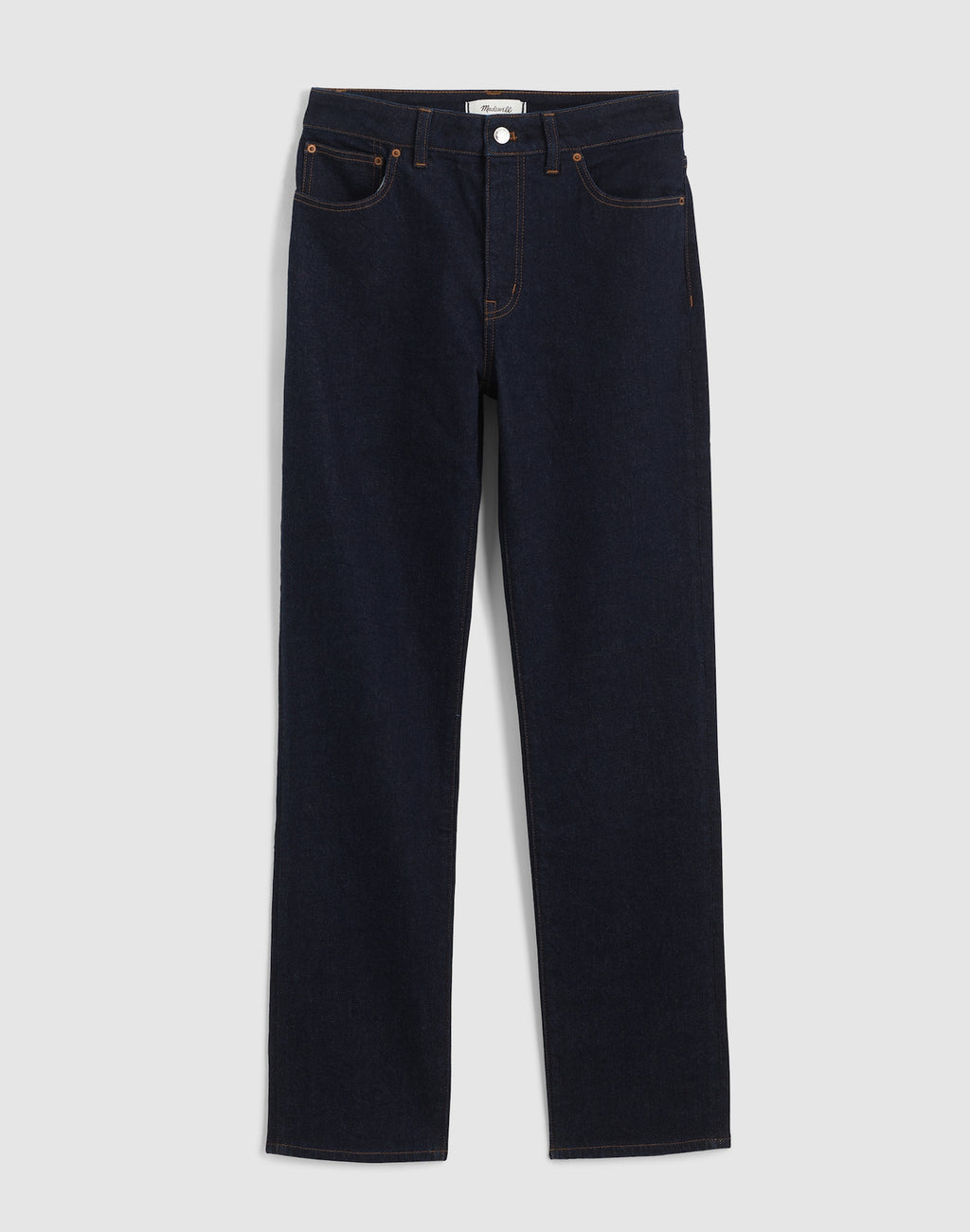 Madewell The Curvy Jules Slim-Straight Jean in Rinse Wash 98% Cotton 2% Elastane