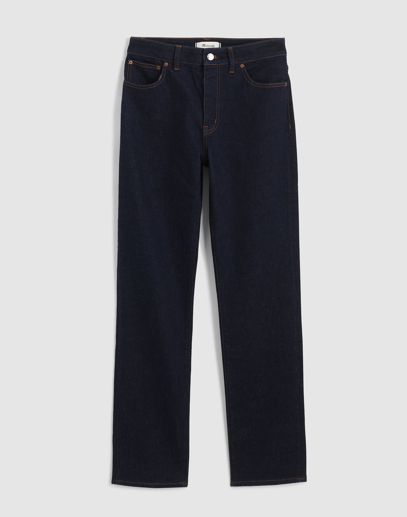Madewell The Curvy Jules Slim-Straight Jean in Rinse Wash 98% Cotton 2% Elastane