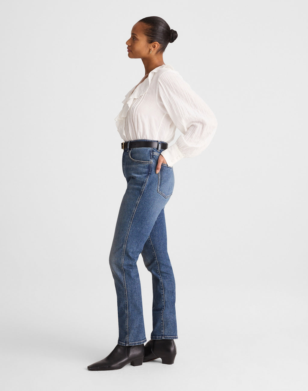 Madewell The Curvy Pencil Jean in Super Stretch Denim 99% Cotton 1% Elastane