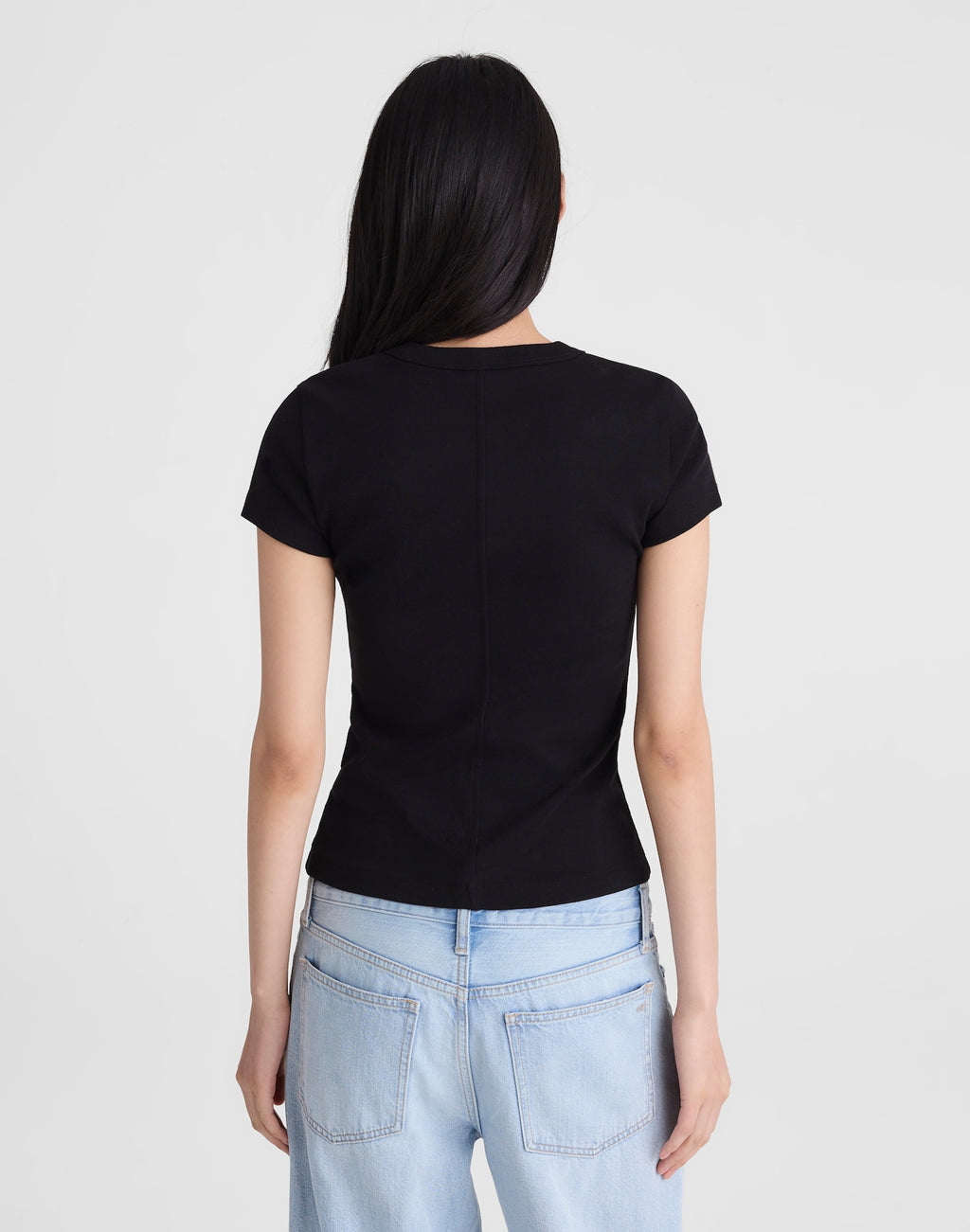 Madewell The 90s Crewneck Tee in Compact Cotton 100% Cotton