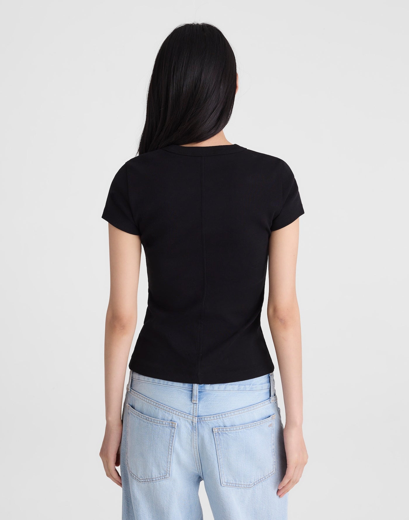 Madewell The 90s Crewneck Tee in Compact Cotton 100% Cotton