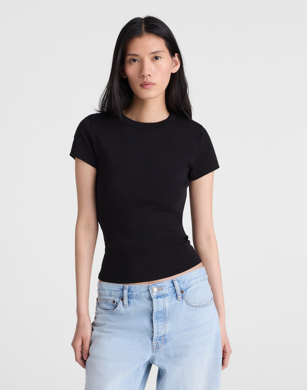 Madewell The 90s Crewneck Tee in Compact Cotton 100% Cotton