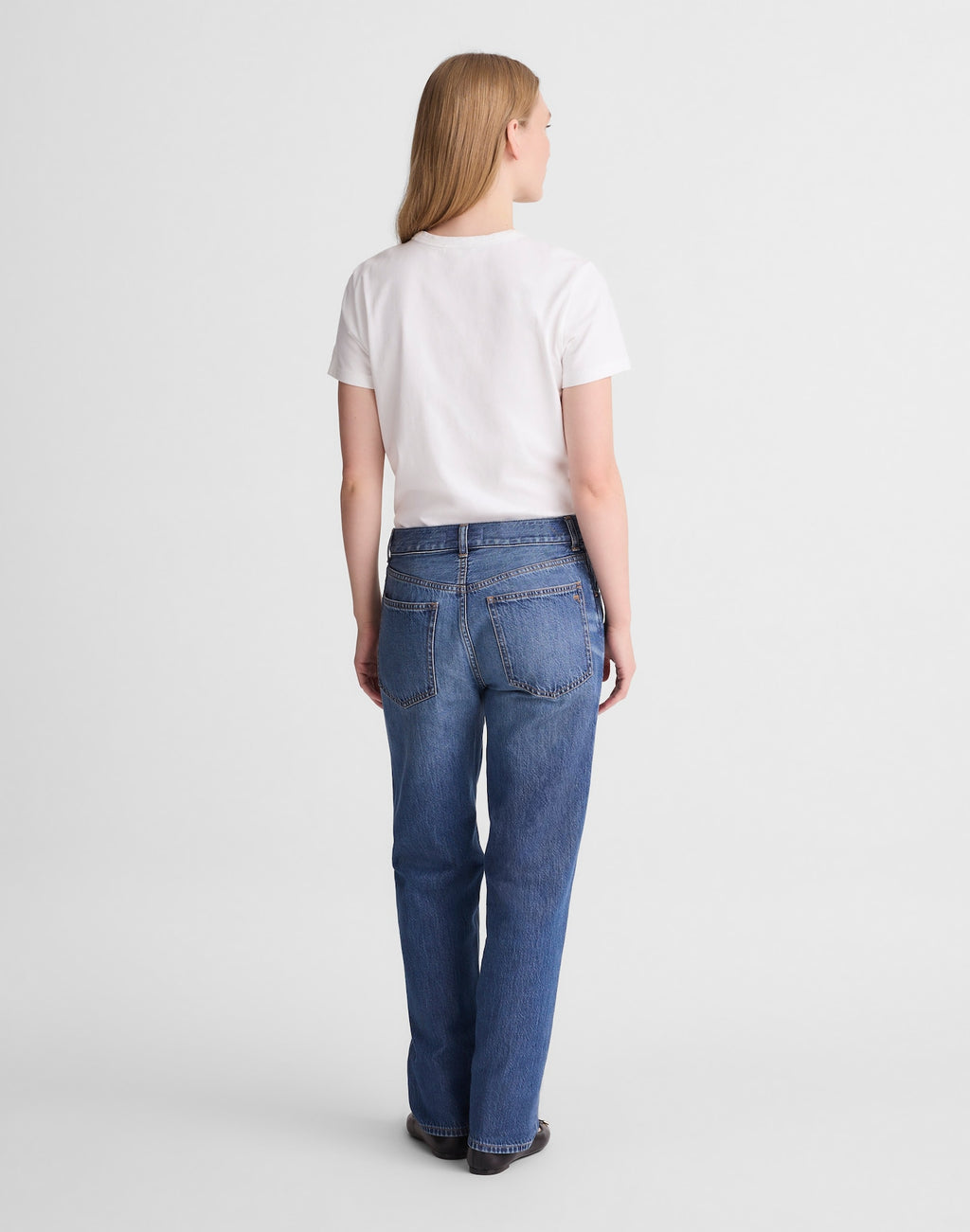 Madewell The Dean Easy Straight Jean in Airy Denim 61% Cotton 39% TENCEL Lyocell