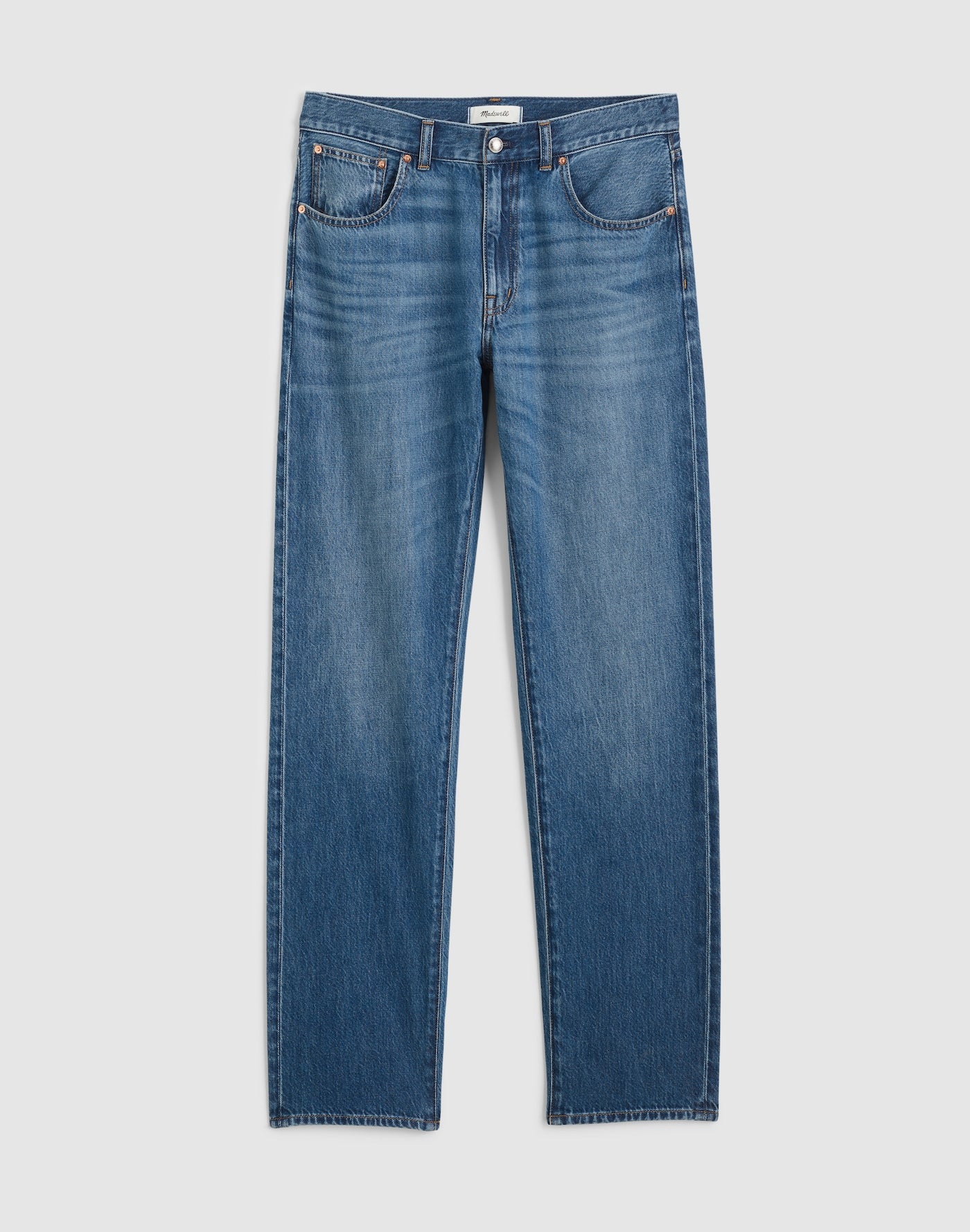 Madewell The Dean Easy Straight Jean in Airy Denim 61% Cotton 39% TENCEL Lyocell