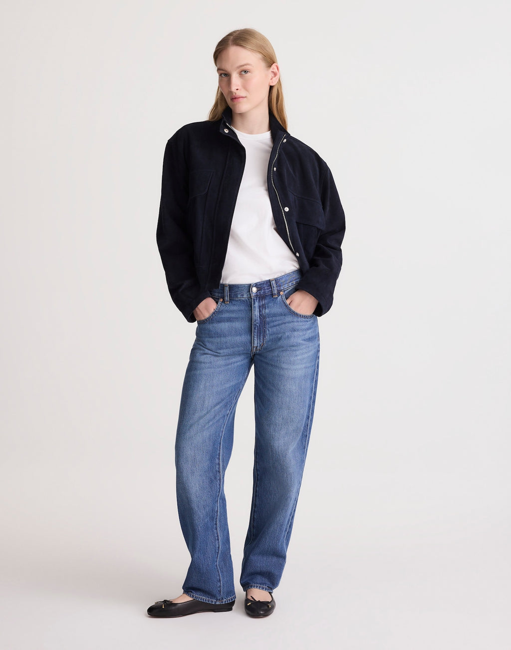 Madewell The Dean Easy Straight Jean in Airy Denim 61% Cotton 39% TENCEL Lyocell