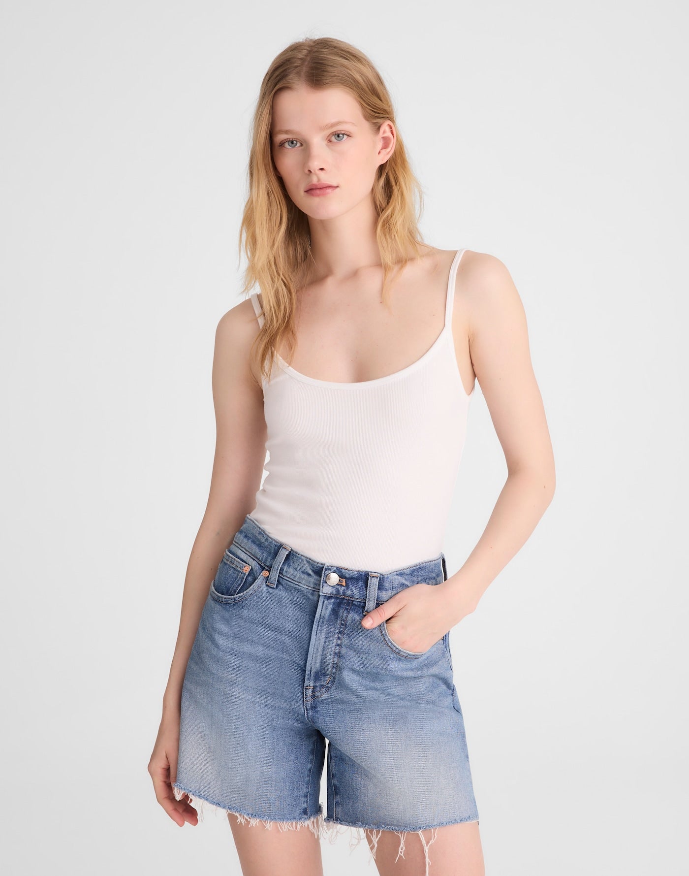 Madewell The Perfect Vintage Mid-Length Jean Short Cotton-Blend