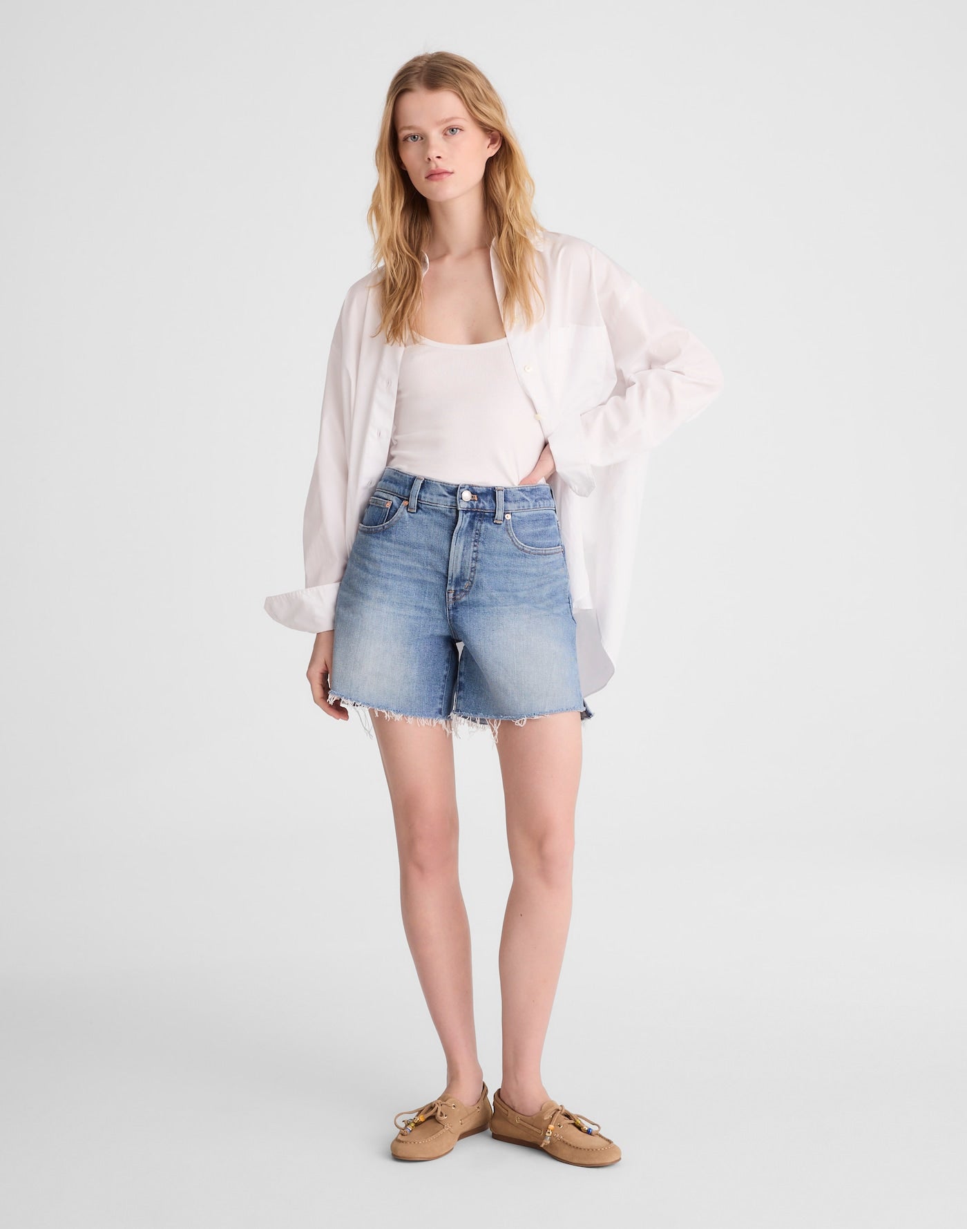 Madewell The Perfect Vintage Mid-Length Jean Short Cotton-Blend