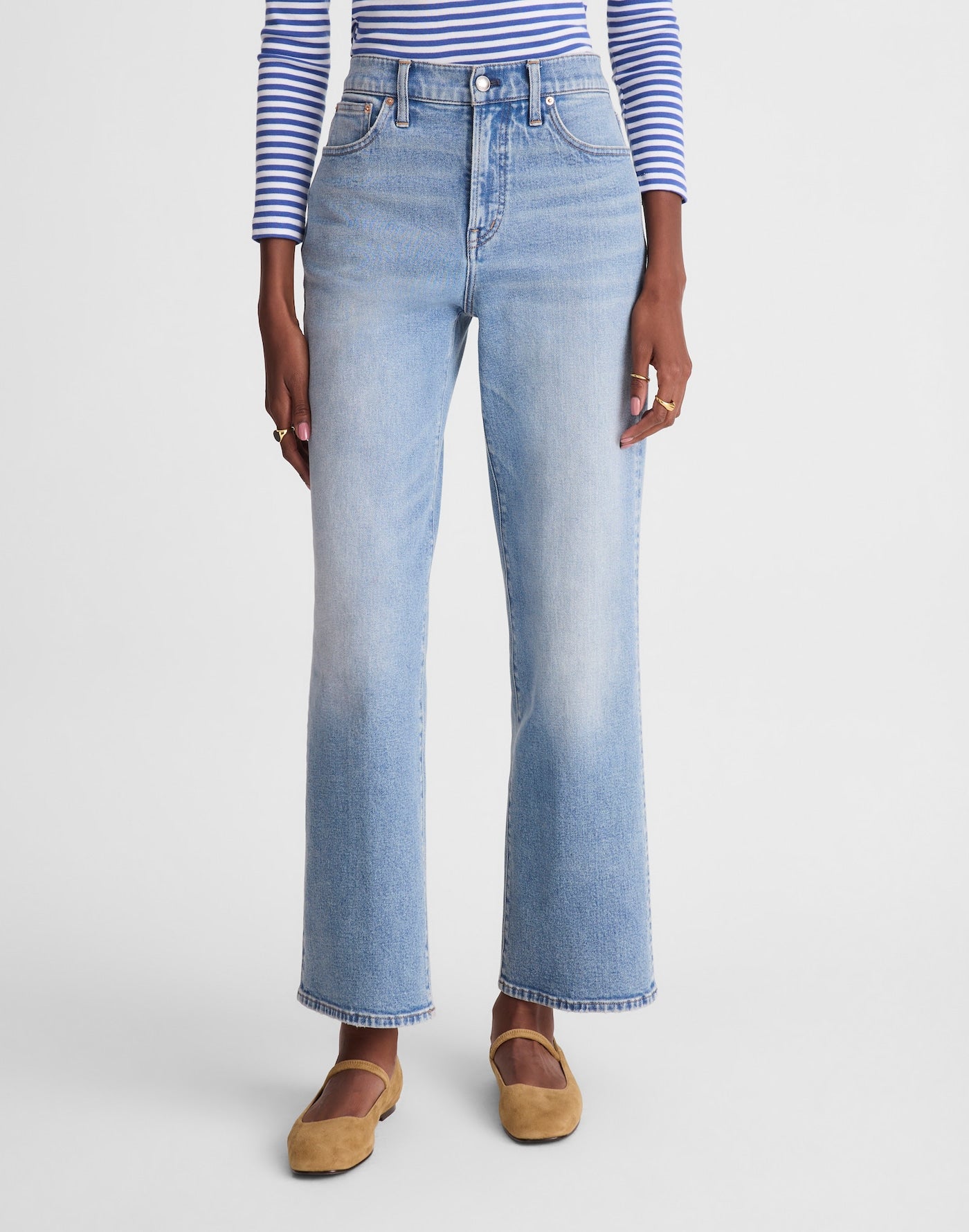 Madewell The Perfect Vintage Wide-Leg Crop Jean in Rigid Denim 96% Regenagri Cotton 3% EME 1% Elastane