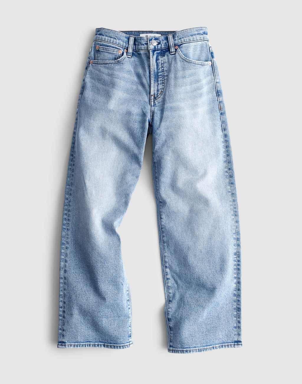 Madewell The Perfect Vintage Wide-Leg Crop Jean in Rigid Denim 96% Regenagri Cotton 3% EME 1% Elastane