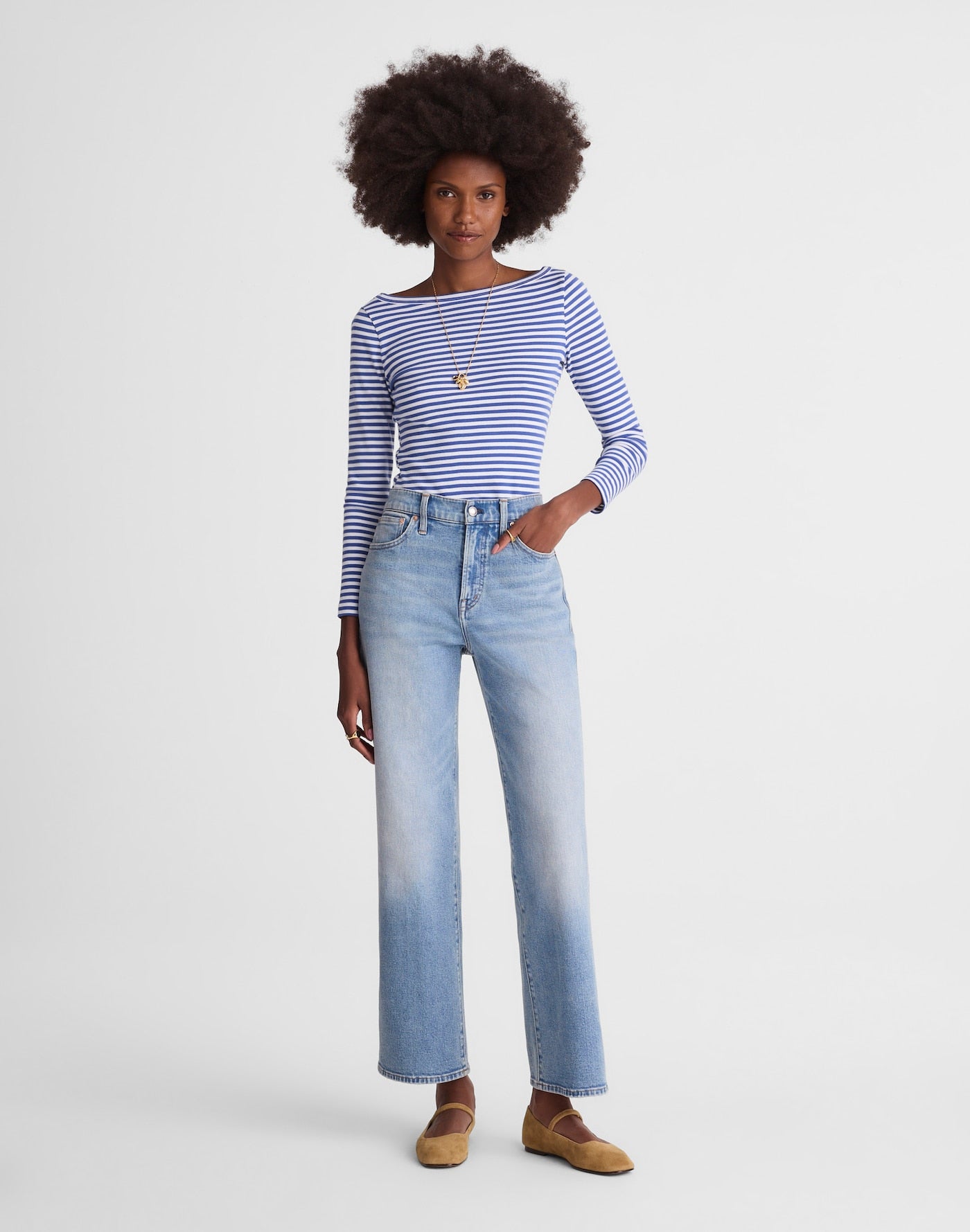 Madewell The Perfect Vintage Wide-Leg Crop Jean in Rigid Denim 96% Regenagri Cotton 3% EME 1% Elastane