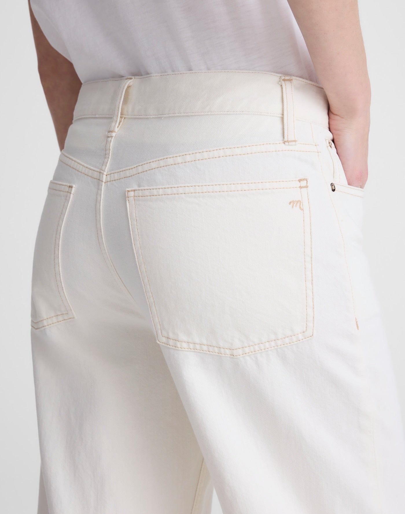 Madewell Low-Slung Baggy Jeans in Vintage Canvas 100% Cotton
