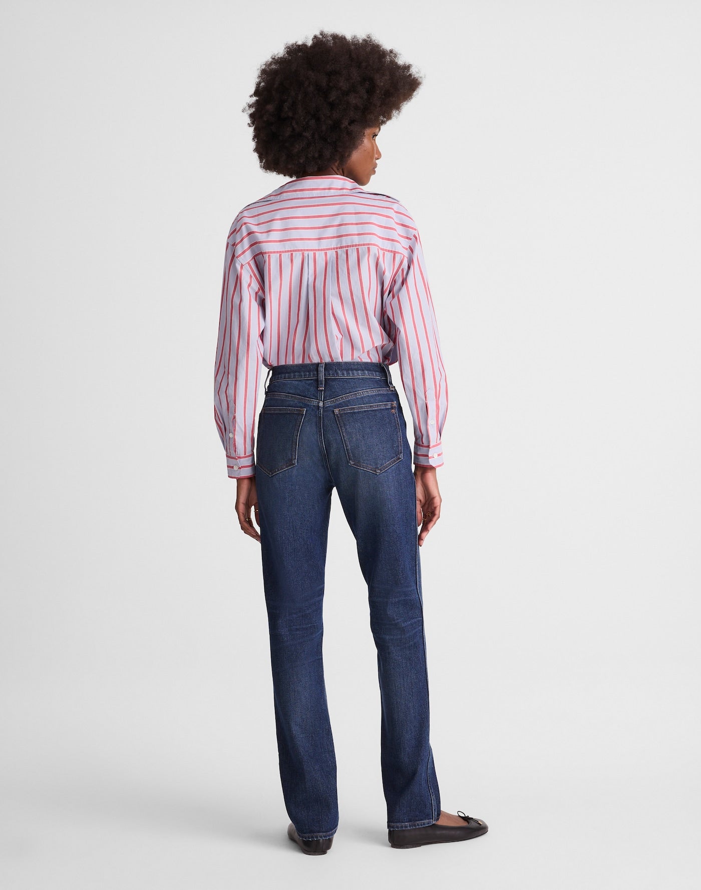 Madewell The Longline Straight Jean in Regenagri Cotton 96% Cotton 3% EME 1% Elastane