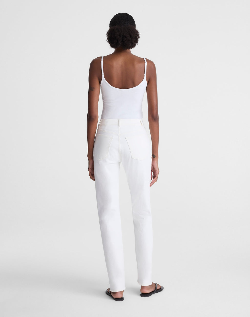 Madewell The Longline Straight Jean in Black Frost 98% Cotton 2% Elastane