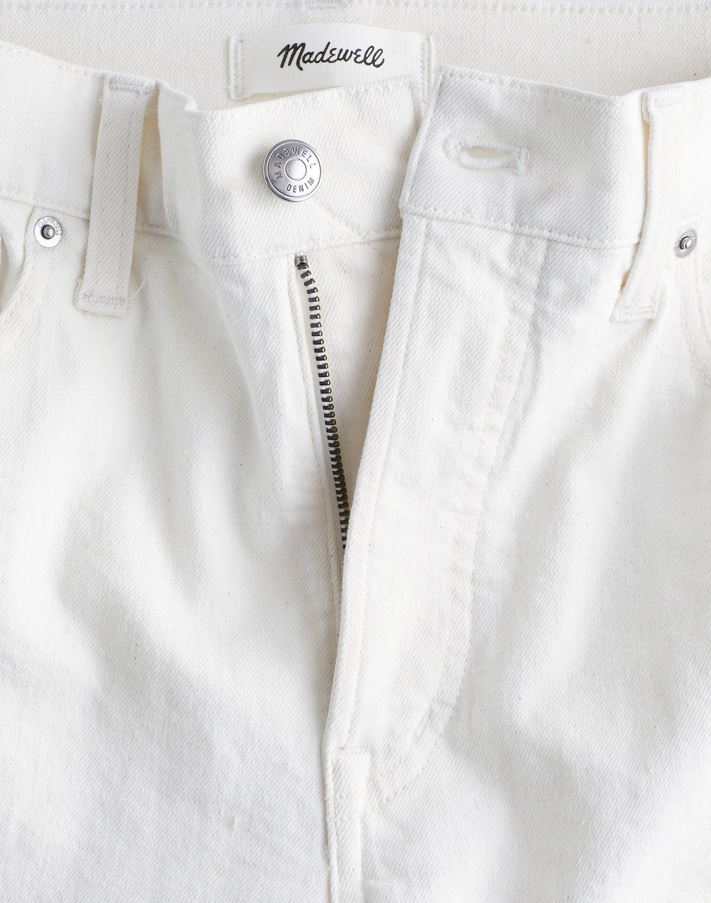 Madewell The Longline Straight Jean in Black Frost 98% Cotton 2% Elastane