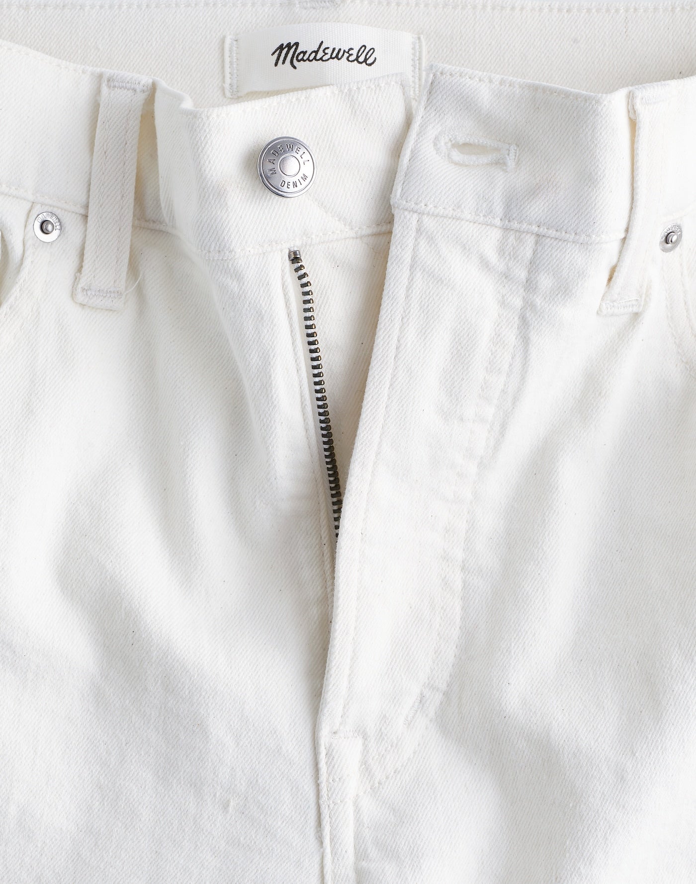 Madewell The Longline Straight Jean in Black Frost 98% Cotton 2% Elastane